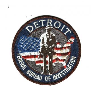 Michigan Police Patch City Of Detroit Fbi Federal Bureau Of Investigation