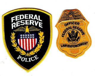 Police Patch Detroit Michigan Federal Reserve Bank Set Of 2