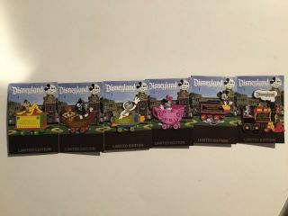 Disneyland Resort Quarterly Train Series Pins.  Complete Set Of 6,  Ap Le