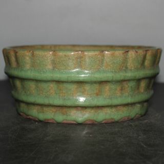 Chinese Old Longquan Kiln Celadon Crackle Glaze Porcelain Brush Washer
