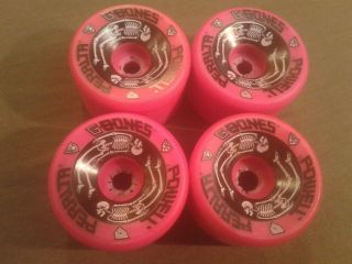 Vintage Nos Powell Peralta G - Bones 90a Skateboard Wheels 64mm - Pink