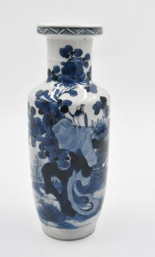 Fine Antique Chinese Blue And White Porcelain Vase Kangxi C1662 - 1722