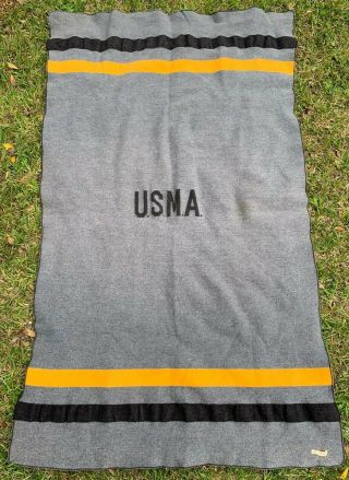 Vintage Ww2 North Star Woolen Mills Usma Us Military Academy Wool Blanket 1940s