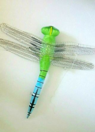 Large 20” Inflatable Dragonfly Insect Bug Display Hang Up Squeaky Toy Prop