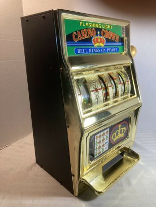 Vintage Waco Casino Crown Slot Machine 25 Cent Coin.  And 3