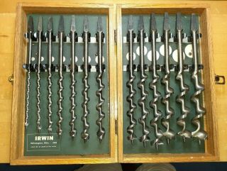 Irwin - - Vintage Boxed Set Of 13 Drill Auger Bits With Bonus 20/16 Bit