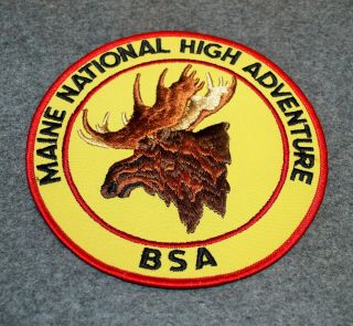 Maine National High Adventure Area Bsa…jacket Patch…base Closed 1991