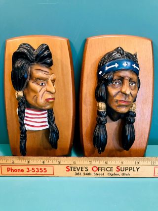 Vintage Carved Wood Native American Indian Navajo Mid Cen Reservation Art 1950s