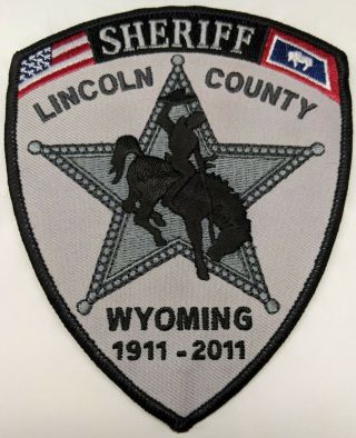 Lincoln County Wyoming Sheriff Patch Wy Police Enforcement Safety Patrol Agency