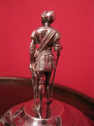 Vintage Elkington Silverplate Knight in Shining Armor Fleur de Lis Lidded Box 3