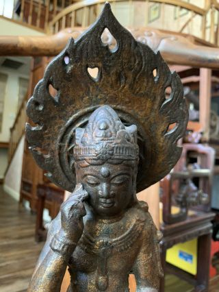 Chinese Antique Bronze Buddha Qing Ming China Asian 2