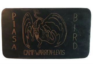 Bsa Handmade Piasa Bird - Camp Warren Levis Brass Belt Buckle