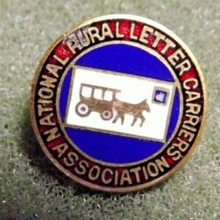 Vintage National Rural Letter Carriers Association Lapel Pin Screw Back Union
