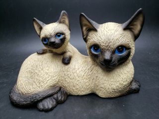 Vintage Siamese Cats Harvey Knox Kingdom House Of Global Art Figurine Japan