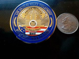 Rare Lapd Limited Edition 4/25 Iron Man Hollywood Walk Of Fame Challenge Coin