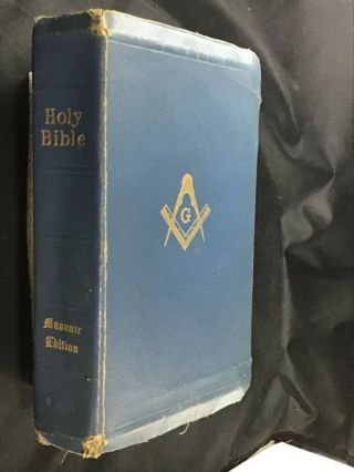 1957 Masonic Edition Holy Bible - King Solomon’s Temple By Kelchner Illustrated
