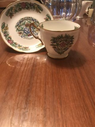 Hammersley Bone China Queen Elizabeth Coronation 1953 Cup And Saucer