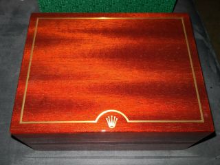 Rolex Vintage Cherry Wood Large Storage Presentation Watch Box Case