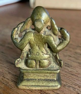 Wonderful Antique Miniature Bronze Hindu Indian Ganesh Elephant God Figurine 3