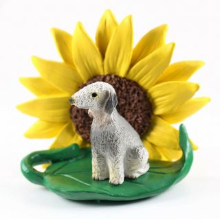 Bedlington Terrier Sunflower Figurine