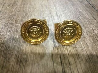 Vintage Jimmy Carter Usa Presidential Seal Cuff Links -
