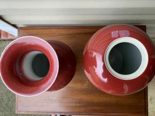 Chinese antique Sang De Boeuf Red Glaze Oxblood Porcelain Vase and Jar 2