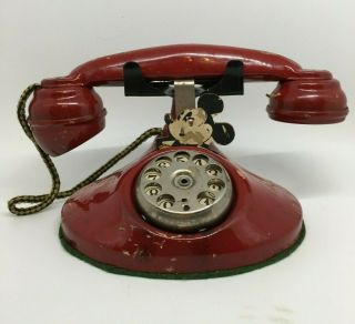Mickey Mouse Phone Box Antique Toy 1930 