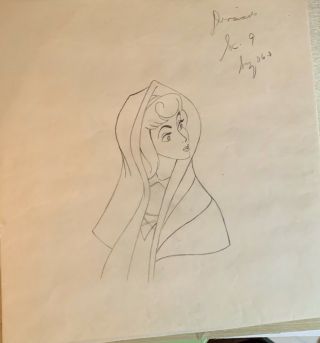 Snow White 1955 Briar Rose Disney Production Drawing