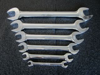 Vintage Snap - On 6pc Sae Double Open End Wrench Set Vo Underline Logo Usa