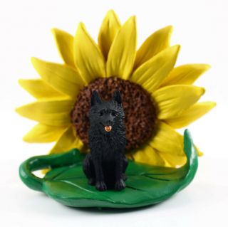 Schipperke Sunflower Figurine