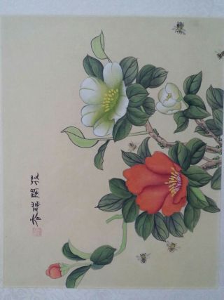 Vintage Japanese painting on silk 