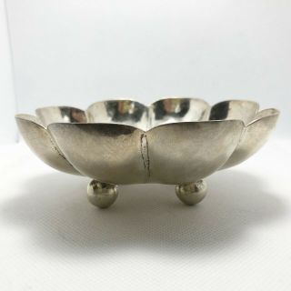 Vintage Casa Prieto Hand Wrought Mexico Sterling Silver Bowl (6809)
