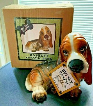 Bassett Hound Dog Bank Big Sky Canine & Carvers By Phyllis Driscoll Nib