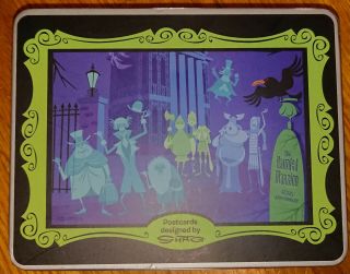 Disneyland Haunted Mansion 40th Anniversary Shag 14 Postcard - Complete With Tin