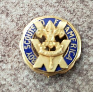 Antique Boy Scouts Of America Pin 1/30th 10kt Gold