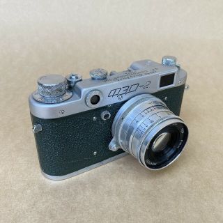 FED - 2 Vintage 35mm Rangefinder Film Camera (Green Leatherette) W/ 5cm 2.  8 - 2
