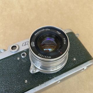 FED - 2 Vintage 35mm Rangefinder Film Camera (Green Leatherette) W/ 5cm 2.  8 - 3