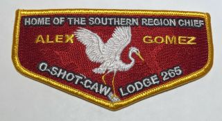 Oa Lodge 265 O - Shot Caw Region Chief Flap Tk2