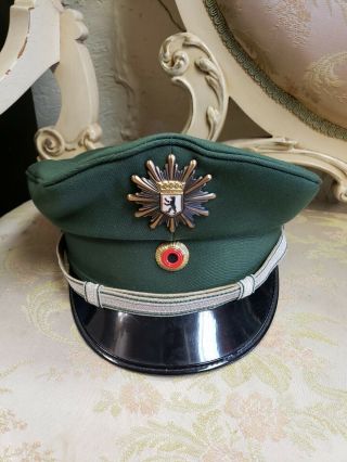 Vintage German Police Polizei Dress Hat - - Size 53