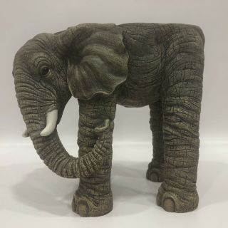 Unbranded Large Resin Elephant Statue Planter Pot Bookend Figurine 7” Tall