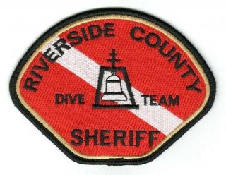 Riverside County California Sheriff Dive Team Sar / Ca Police Patch