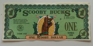 Rare Vintage 1989 Kings Island Scooby Buck