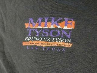 Mike Tyson Vs Bruno 3/16/96 Fight Vintage MGM Grand Large XL Hat Shirt 2