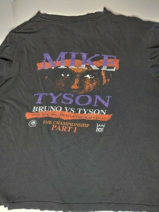 Mike Tyson Vs Bruno 3/16/96 Fight Vintage MGM Grand Large XL Hat Shirt 3