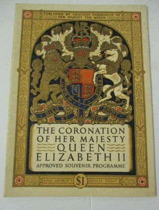 The Coronation Of Her Majesty Queen Elizabeth Ii,  1953 Souvenir Programme