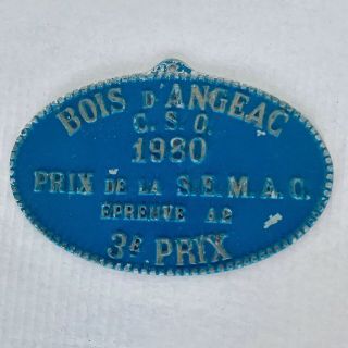 Royal Blue French Riding Center Award Plaque