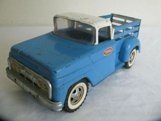 Vintage 1964 Tonka Toys Blue & White Step - Side Pickup Stake Truck 308 Vg