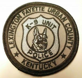 Old Lexington Fayette Urban County Police K - 9 Patch Ky Kentucky - Grey