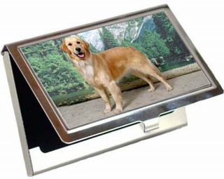 Canine Designs Golden Retriever Standing Business / Credit Card Case