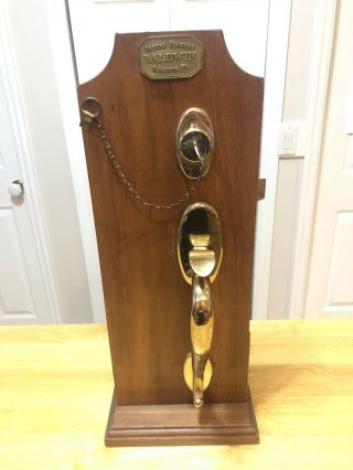 Vintage Baldwin Brass Front Door Mortise Lockset With Display Stand